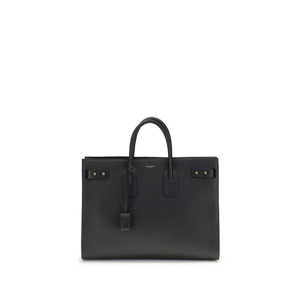 Saint Laurent Black Calf Leather Bos Taurus Handbag