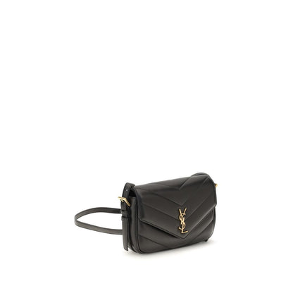 Saint Laurent Black Lamb Ovis Aries Aries Shoulder Bag