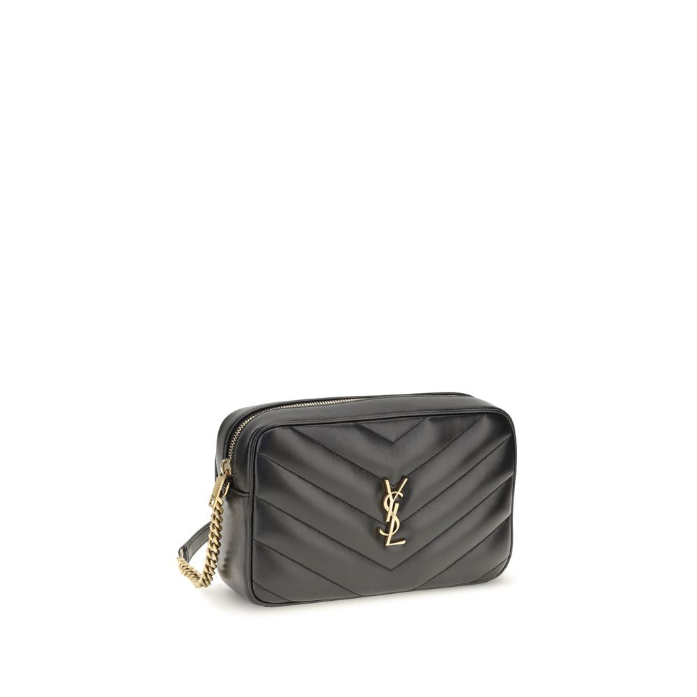 Saint Laurent Black Lamb Ovis Aries Aries Shoulder Bag