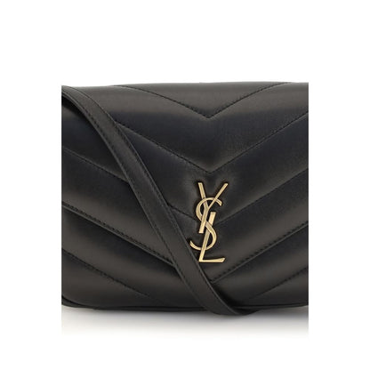 Saint Laurent Black Lamb Ovis Aries Aries Shoulder Bag