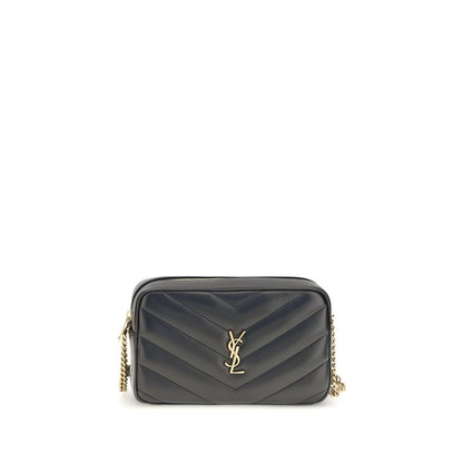 Saint Laurent Black Lamb Ovis Aries Aries Shoulder Bag
