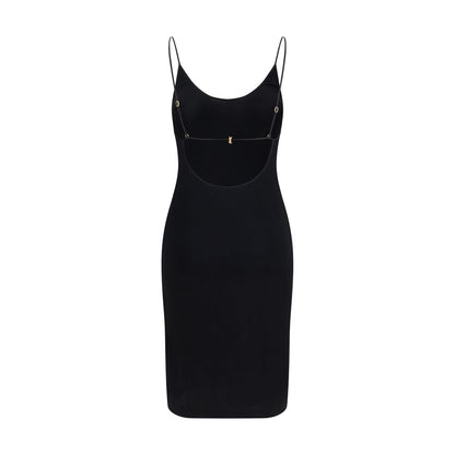 Saint Laurent Black Viscose Cocktail Dress