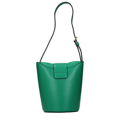 Salvatore Ferragamo Green Leather Shoulder Bag