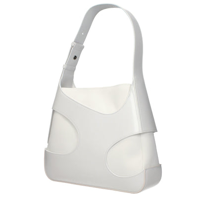 Salvatore Ferragamo White Leather Shoulder Bag