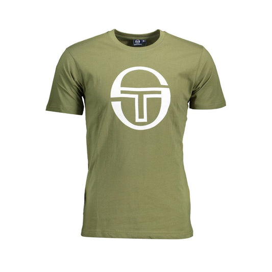 Sergio Tacchini Green Cotton Men T-Shirt