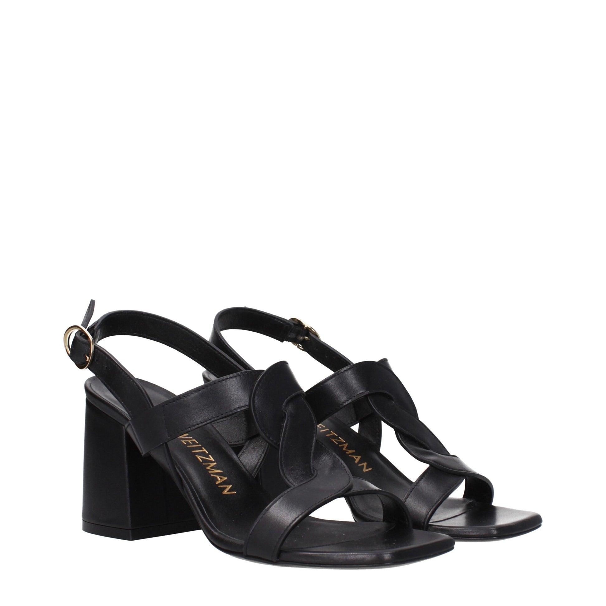 Stuart Weitzman Black Leather Platforms