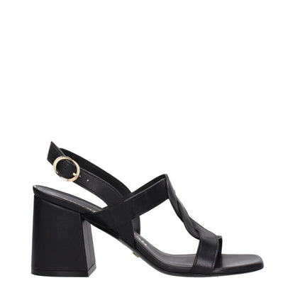 Stuart Weitzman Black Leather Platforms