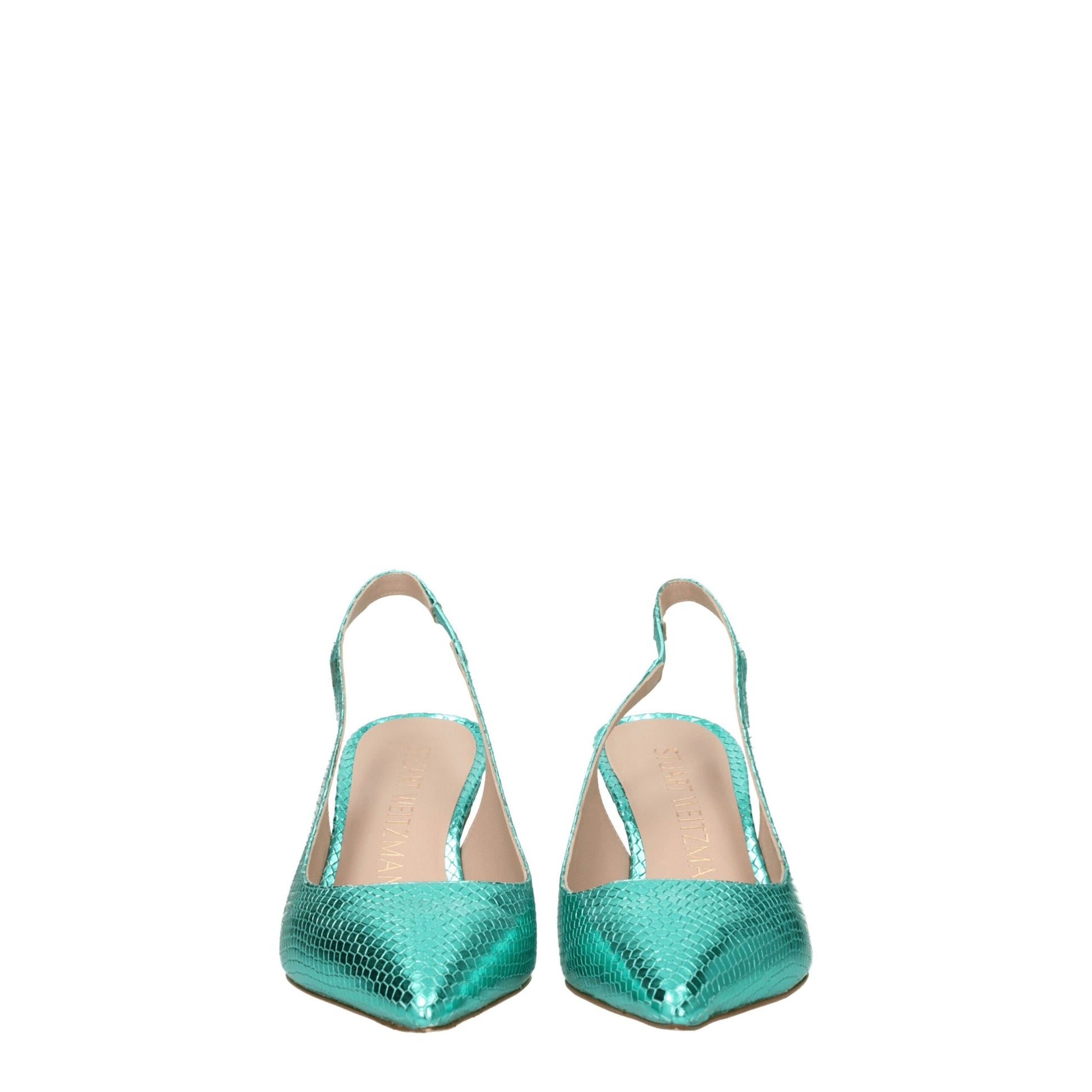 Stuart Weitzman Green Leather High Heel Pumps