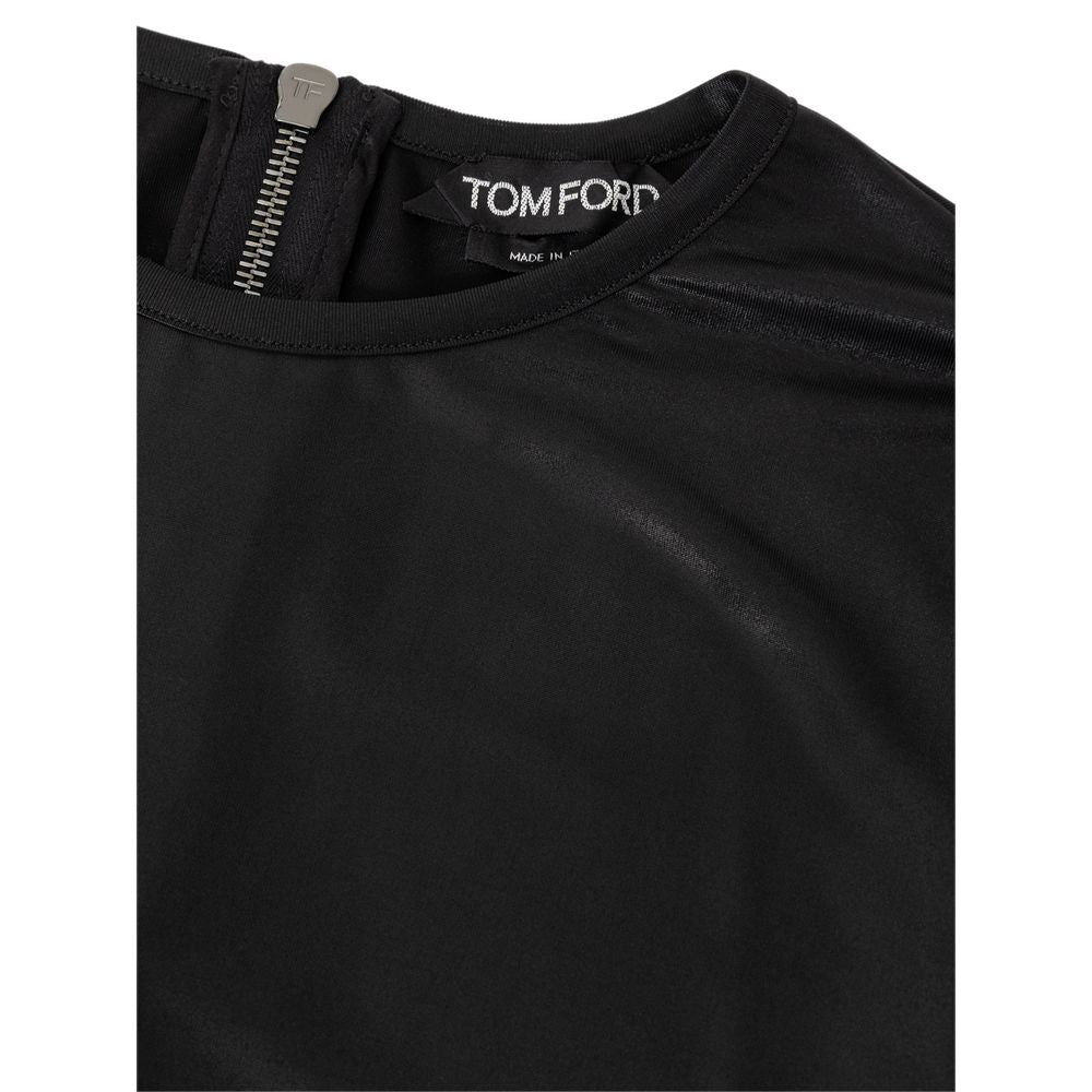 Tom Ford Black Viscose Long Sleeve T-Shirt