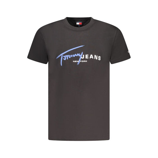 Tommy Hilfiger Black Cotton Men's T-Shirt