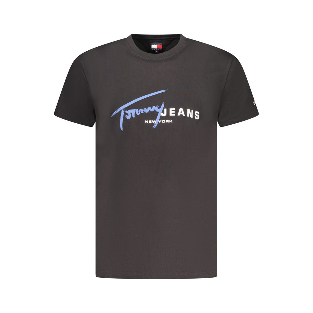 Tommy Hilfiger Black Cotton Men's T-Shirt