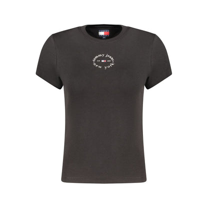 Tommy Hilfiger Black Cotton Women's T-Shirt