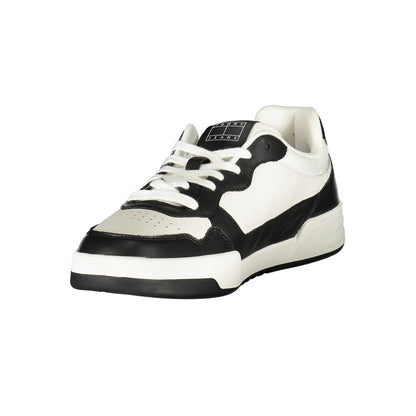 Tommy Hilfiger Black Leather Men Sneakers