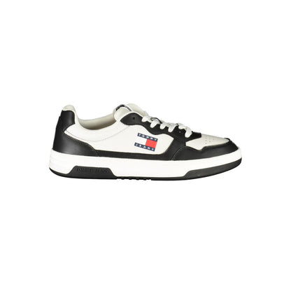 Tommy Hilfiger Black Leather Men Sneakers