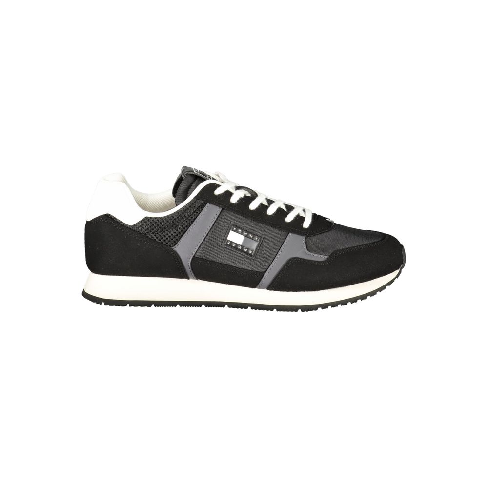 Tommy Hilfiger Black Polyester Men Sneakers