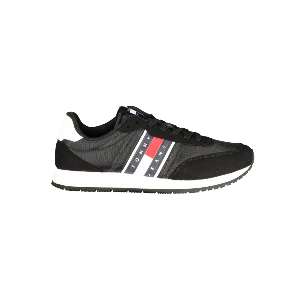 Tommy Hilfiger Black Polyurethane Men Sneaker