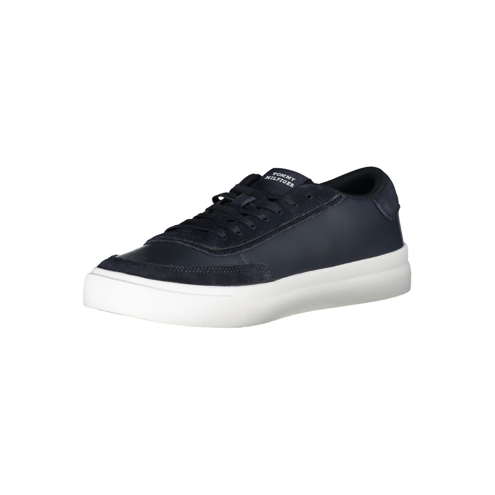 Tommy Hilfiger Blue Leather Men Sneaker