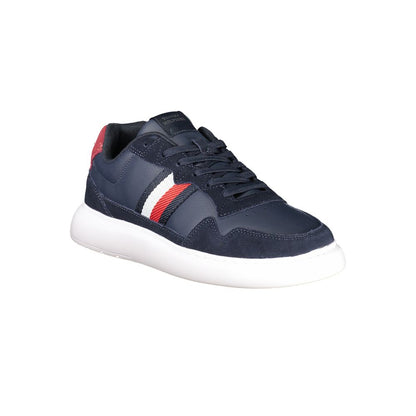 Tommy Hilfiger Blue Leather Men Sneakers