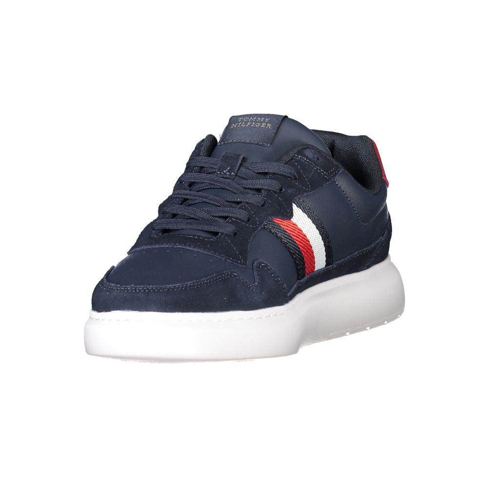 Tommy Hilfiger Blue Leather Men Sneakers