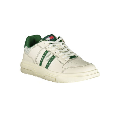 Tommy Hilfiger Green Leather Men Sneakers