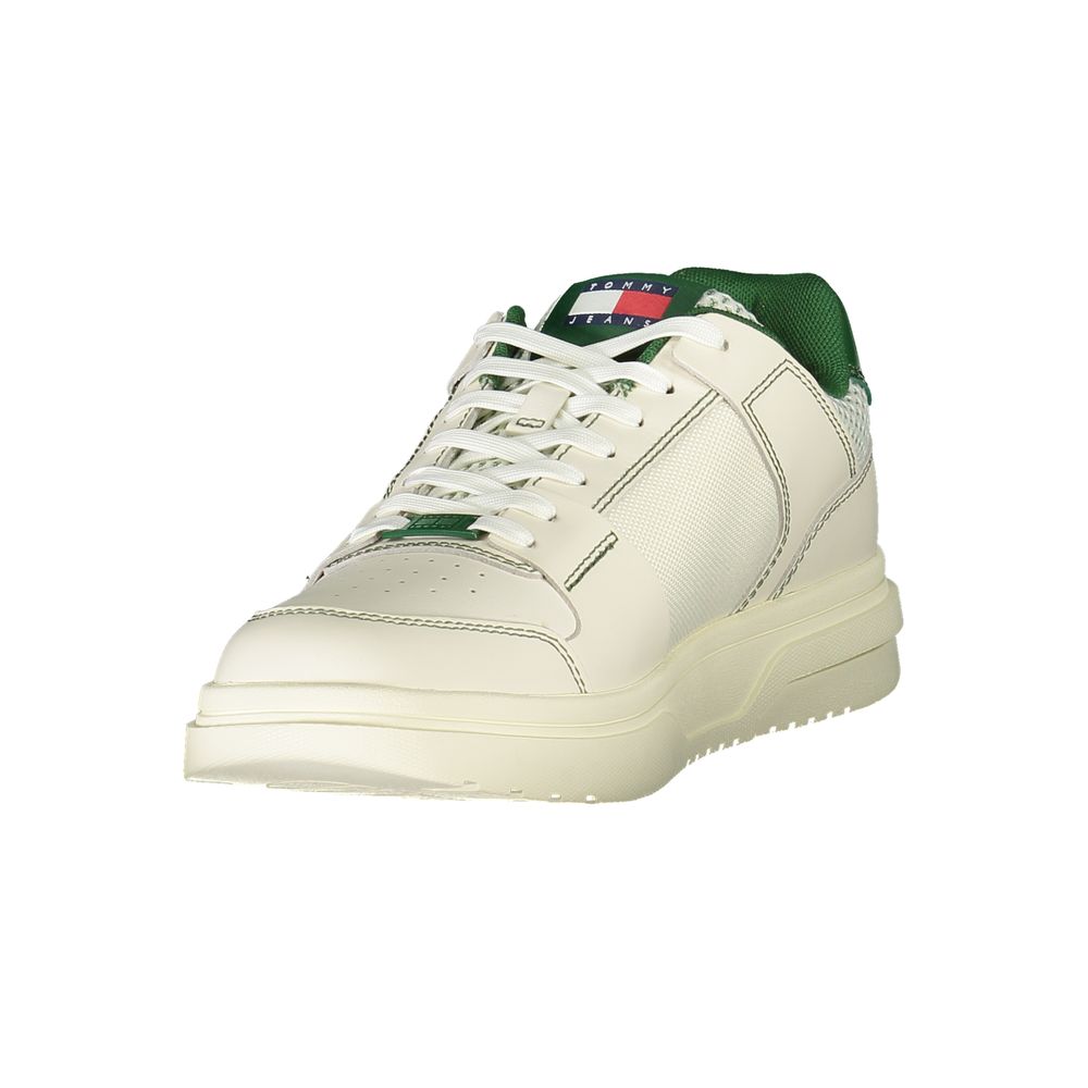 Tommy Hilfiger Green Leather Men Sneakers