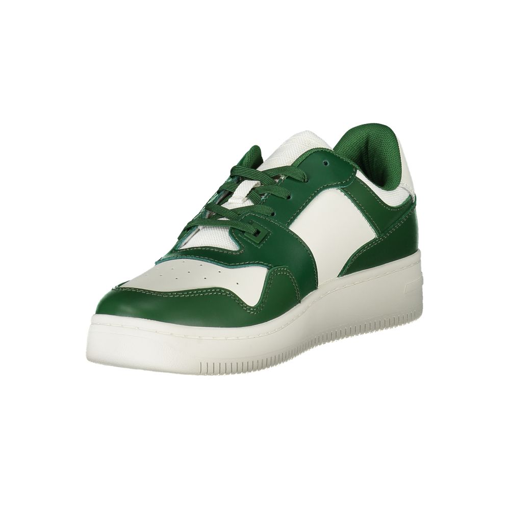 Tommy Hilfiger Green Leather Men Sneakers