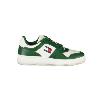 Tommy Hilfiger Green Leather Men Sneakers
