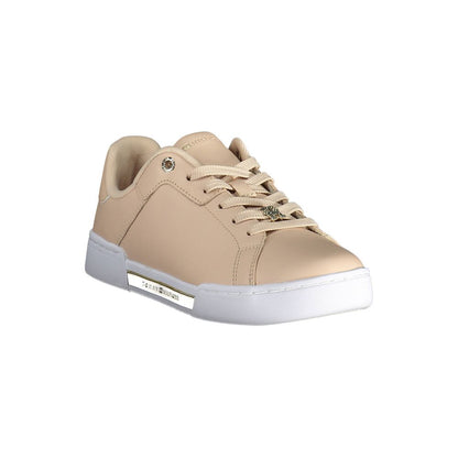 Tommy Hilfiger Pink Leather Women Sneakers
