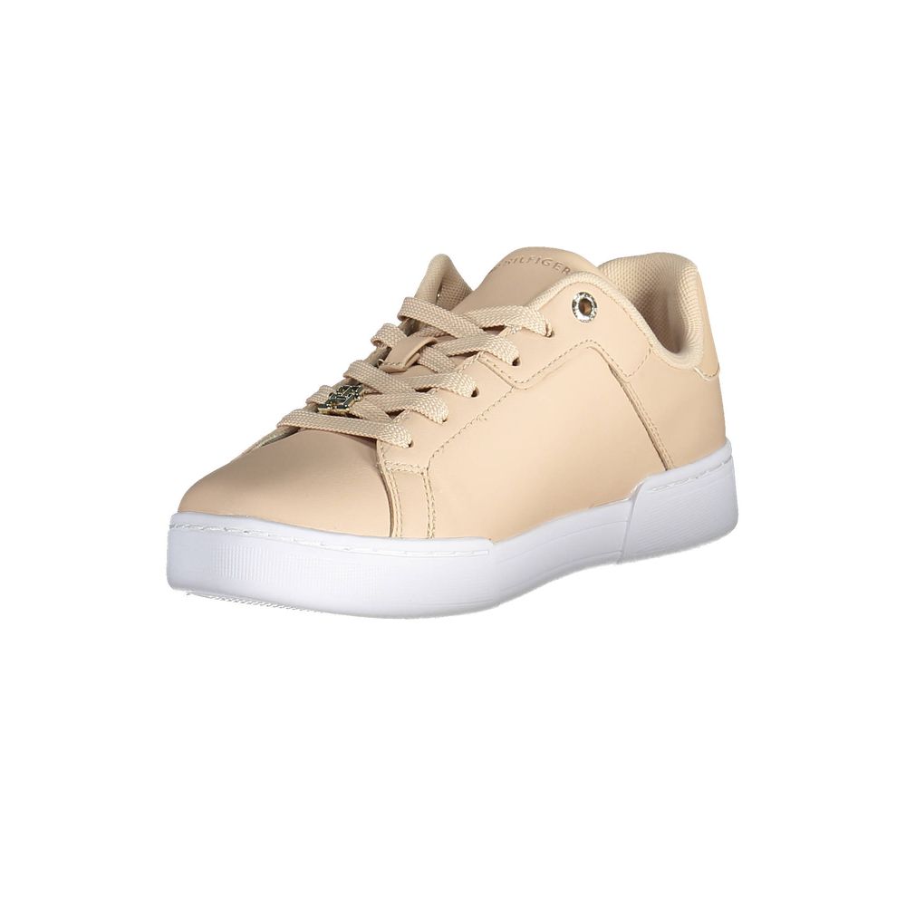 Tommy Hilfiger Pink Leather Women Sneakers