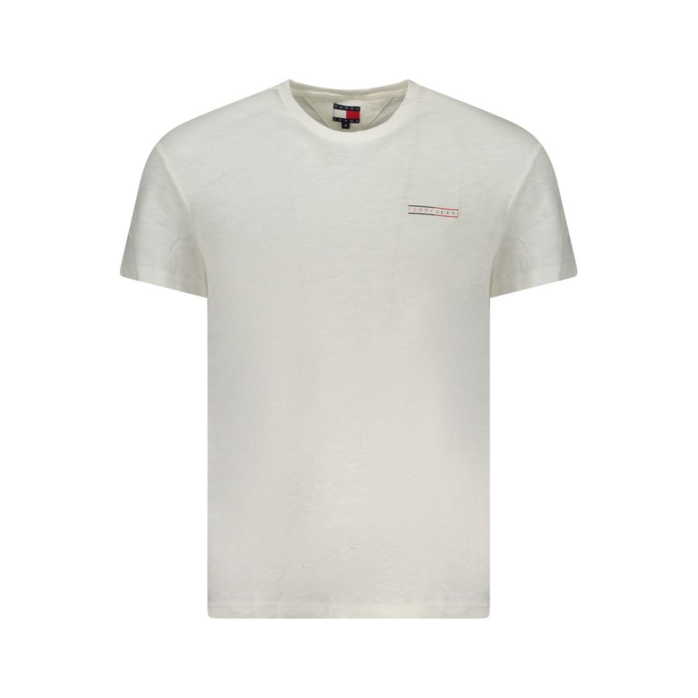 Tommy Hilfiger White Cotton Men T-Shirt