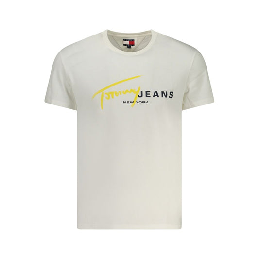 Tommy Hilfiger White Cotton Men's T-Shirt