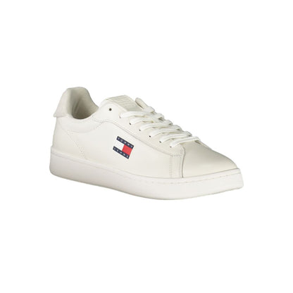 Tommy Hilfiger White Leather Men Sneakers