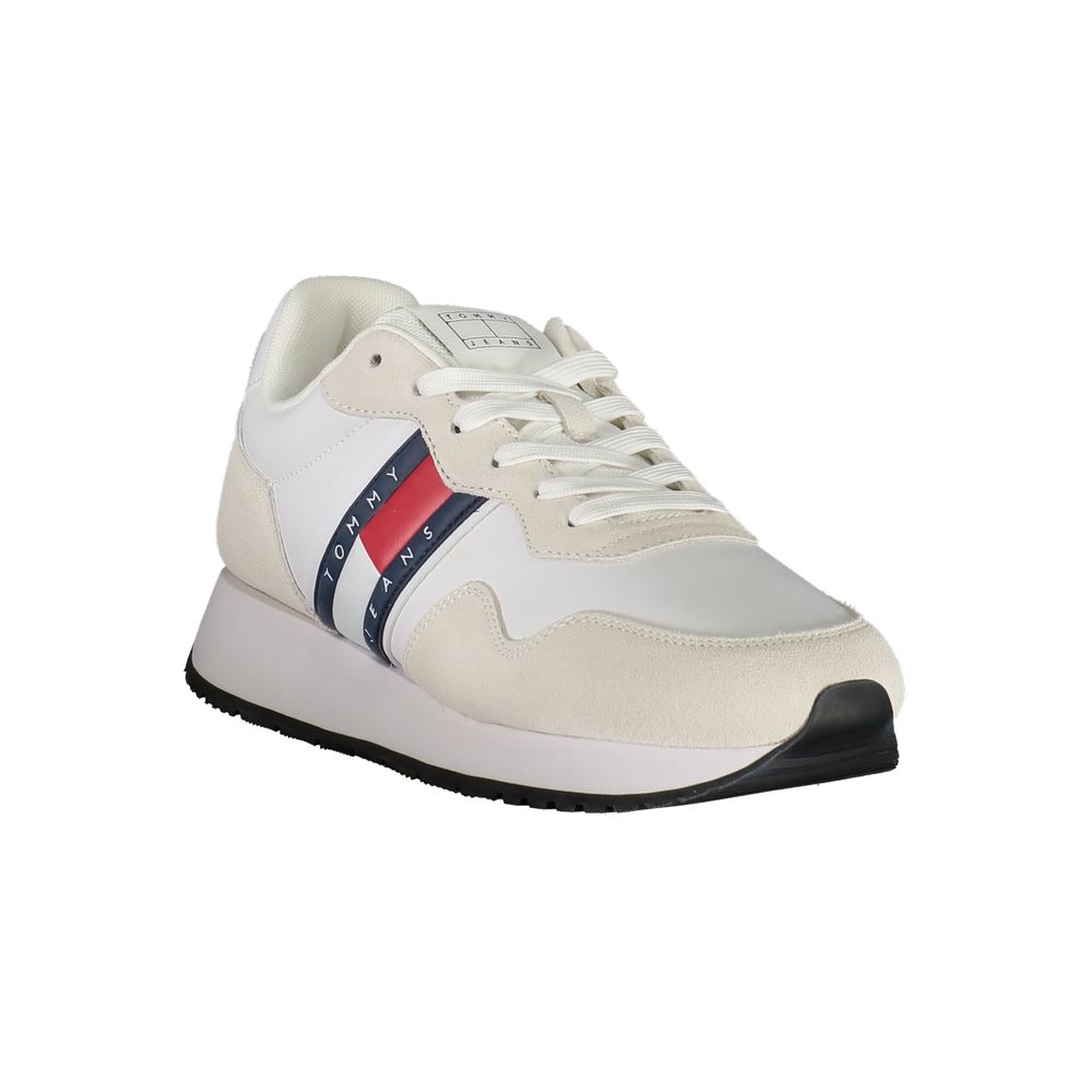 Tommy Hilfiger White Leather Men Sneakers