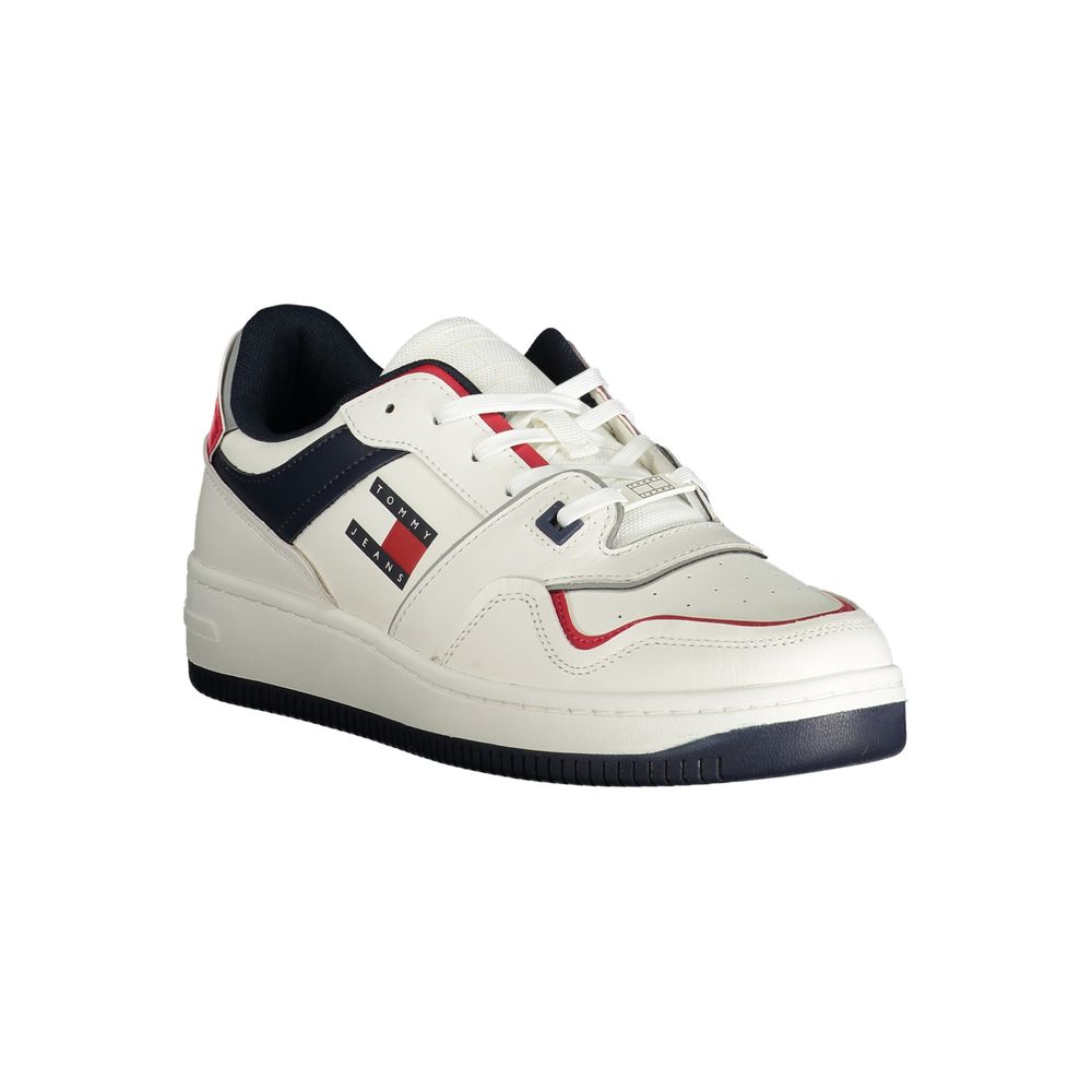 Tommy Hilfiger White Leather Men Sneakers