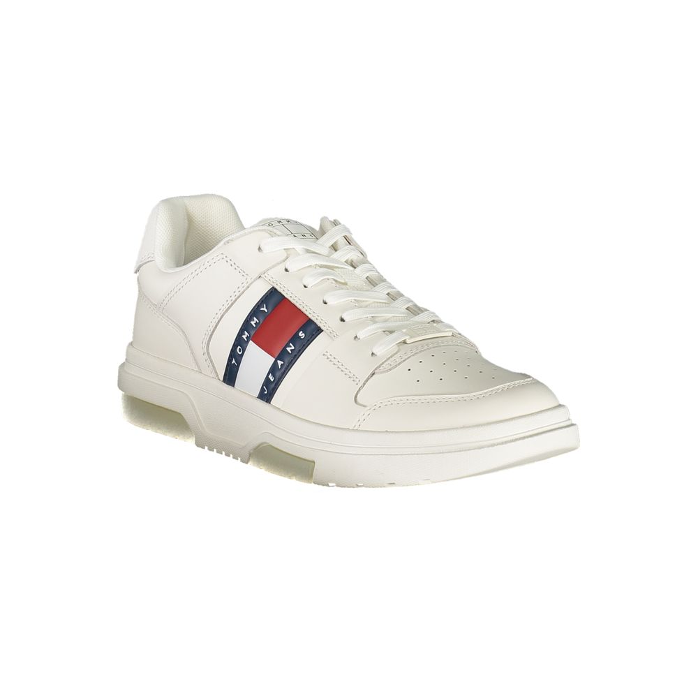Tommy Hilfiger White Leather Men Sneakers
