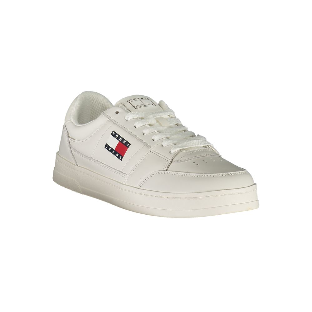 Tommy Hilfiger White Leather Men Sneakers