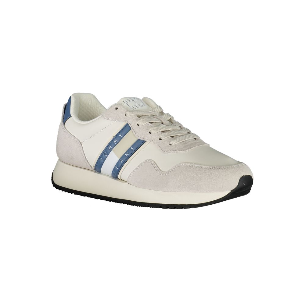 Tommy Hilfiger White Leather Men Sneakers