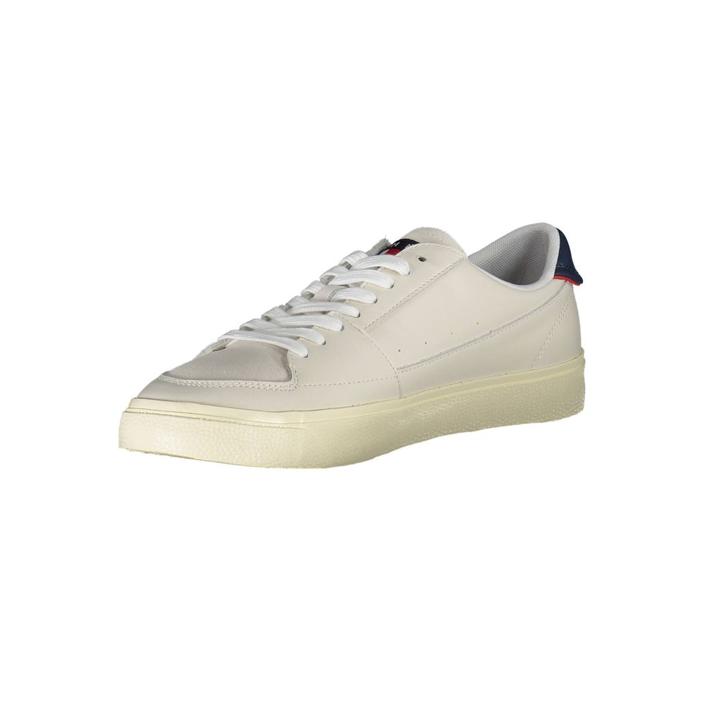 Tommy Hilfiger White Leather Men Sneakers