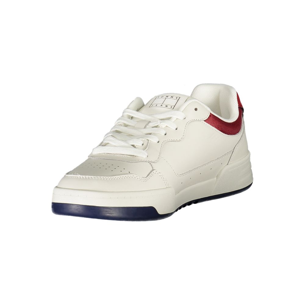 Tommy Hilfiger White Leather Men Sneakers