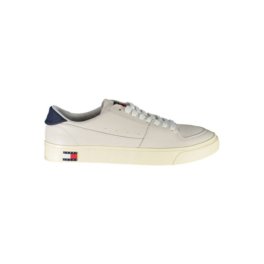 Tommy Hilfiger White Leather Men Sneakers