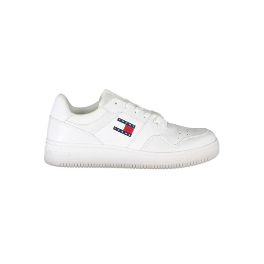 Tommy Hilfiger White Leather Men Sneakers