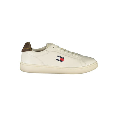 Tommy Hilfiger White Leather Men Sneakers
