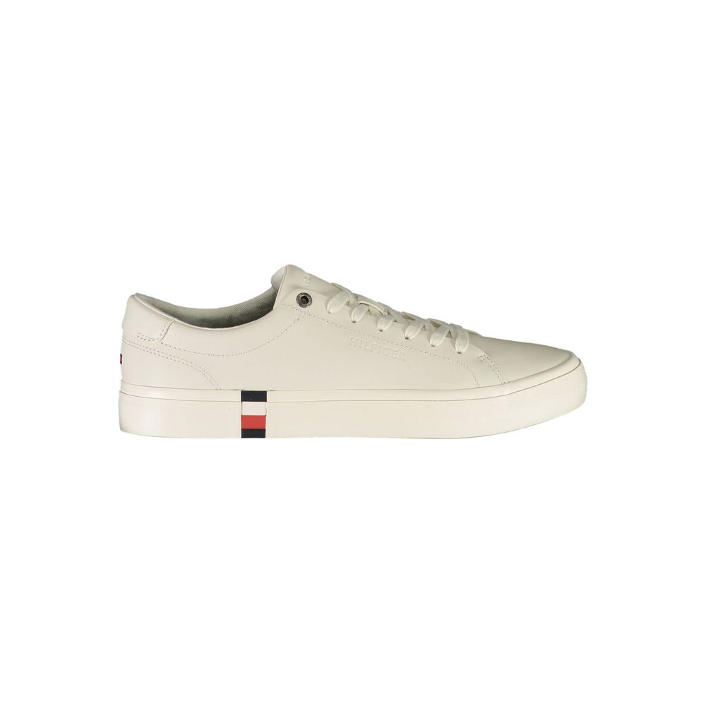 Tommy Hilfiger White Leather Men Sneakers