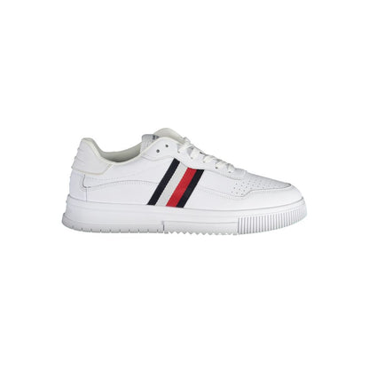 Tommy Hilfiger White Leather Men Sneakers
