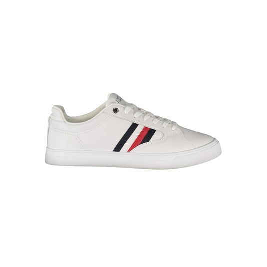 Tommy Hilfiger White Leather Men Sneakers