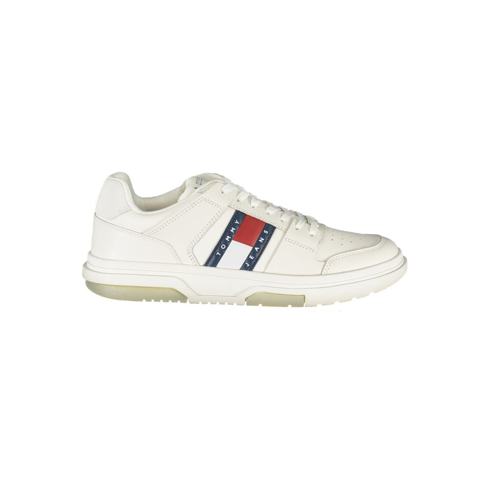 Tommy Hilfiger White Leather Men Sneakers