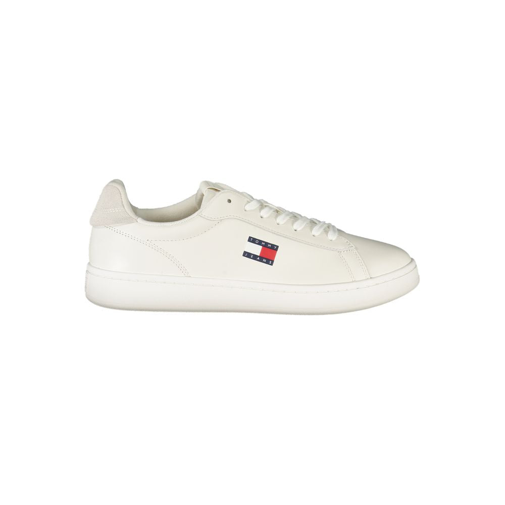 Tommy Hilfiger White Leather Men Sneakers
