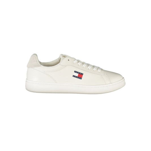 Tommy Hilfiger White Leather Men Sneakers