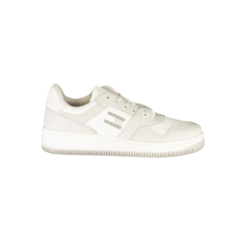 Tommy Hilfiger White Leather Men Sneakers