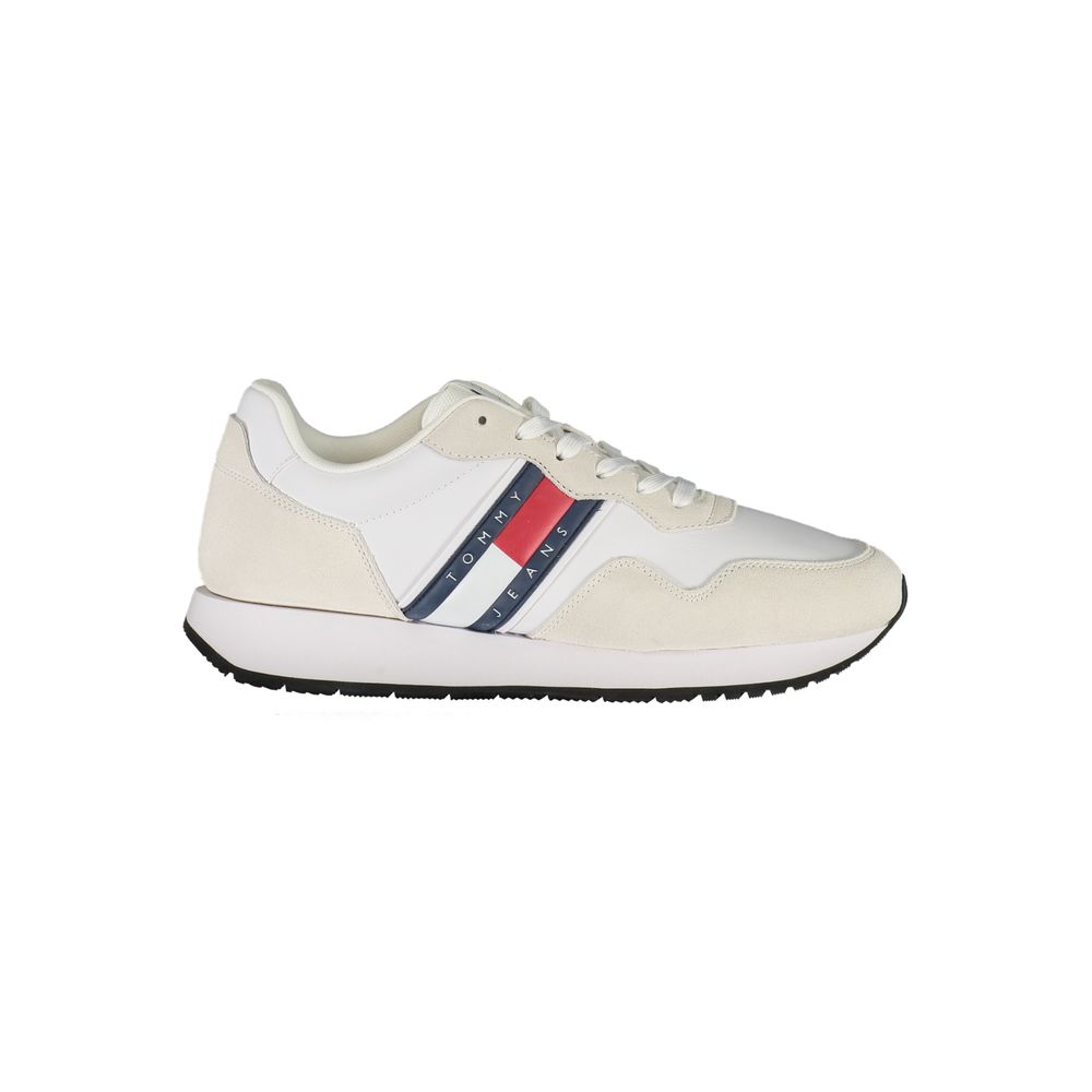 Tommy Hilfiger White Leather Men Sneakers